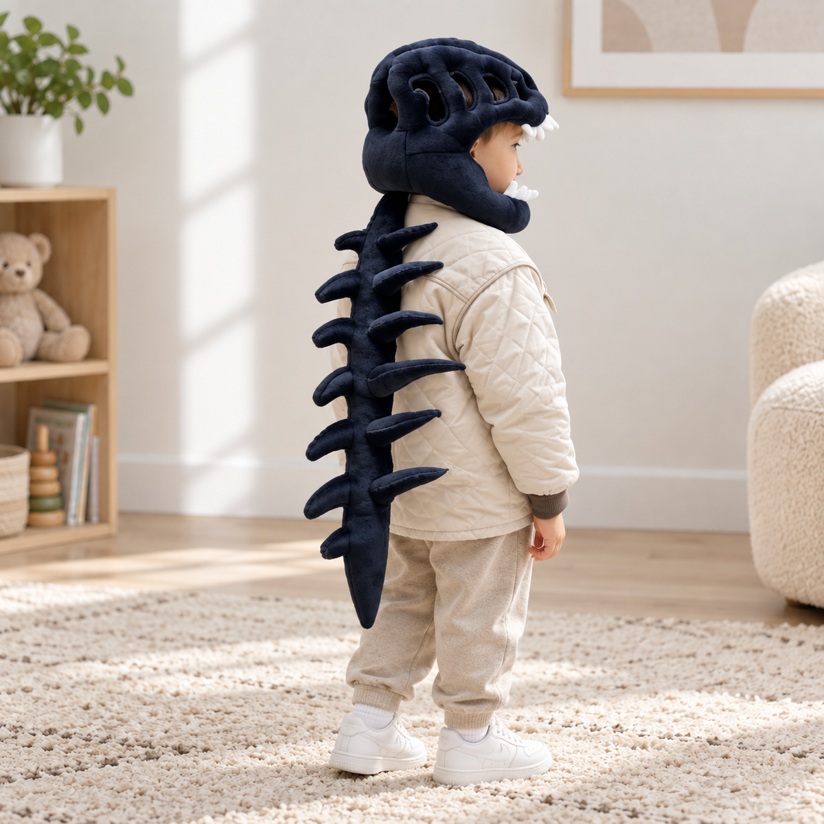 Dinosaur Plush Exoskeleton Costume Kids and Adult Halloween Outfit