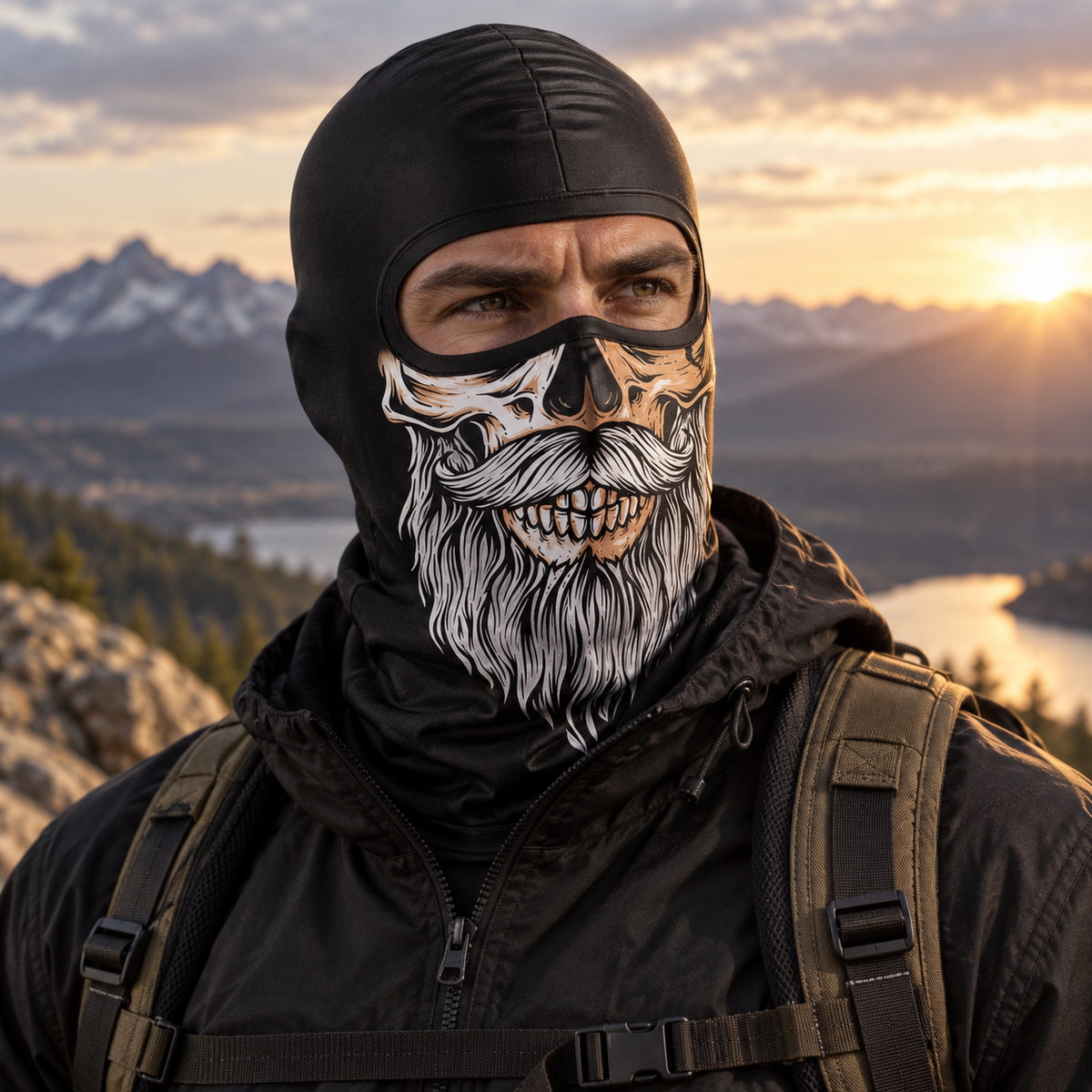 Scary Clown Skull Halloween Full Face Balaclava Mask