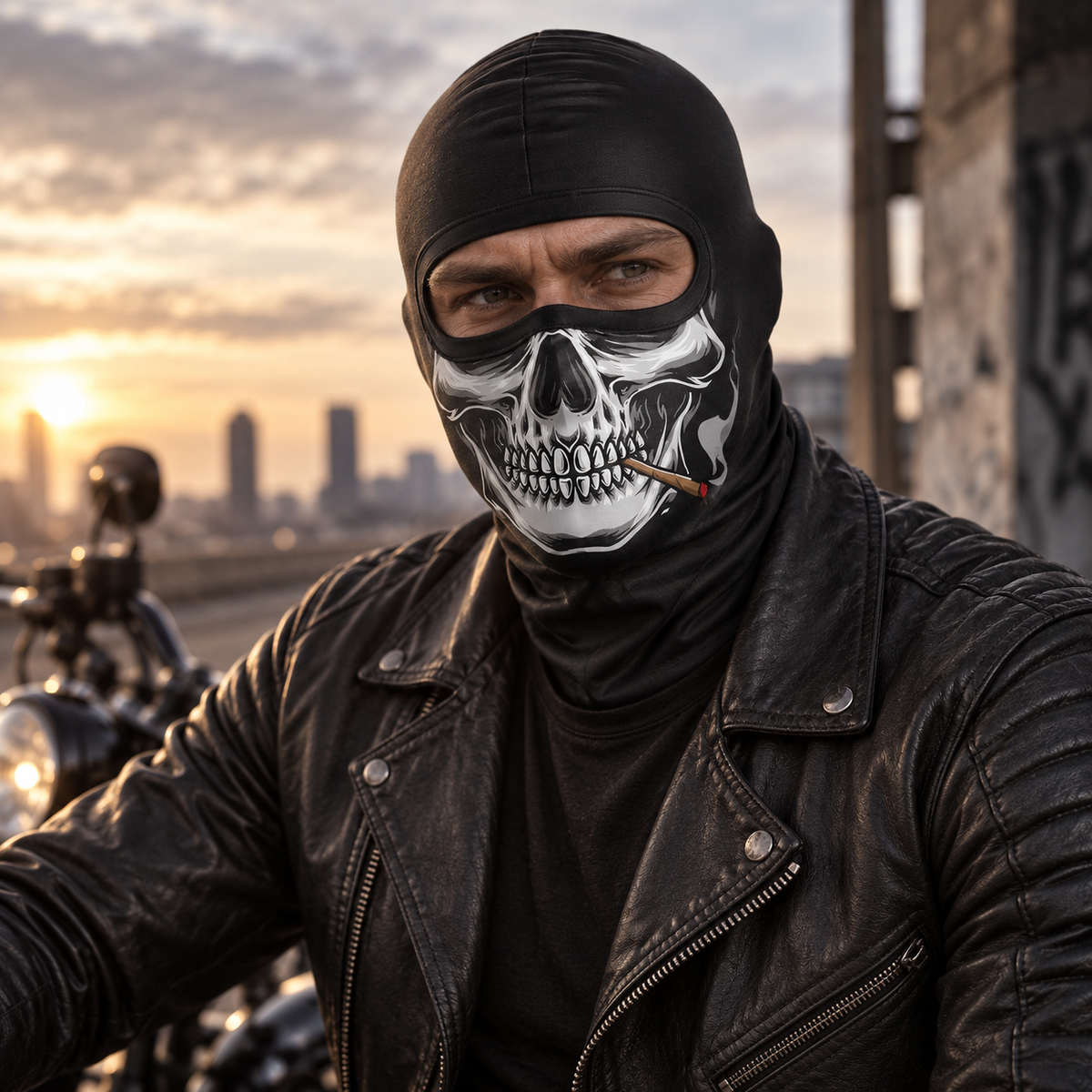 Scary Clown Skull Halloween Full Face Balaclava Mask