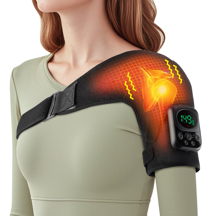 Wireless Shoulder Massage Device with Detachable Control Unit