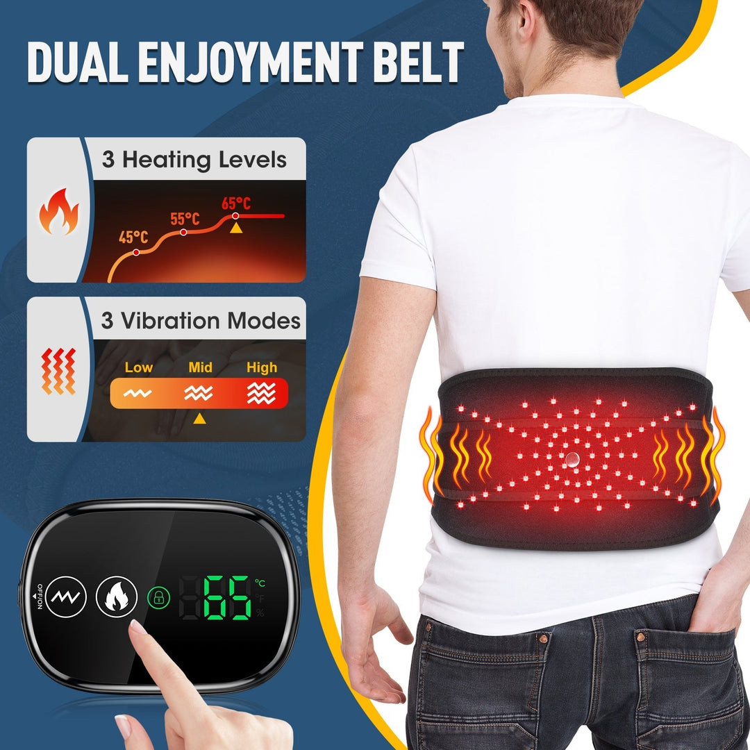 LED Back Massager with Red Light Therapy and Heat Function