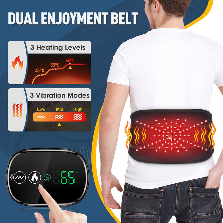 LED Back Massager with Red Light Therapy and Heat Function