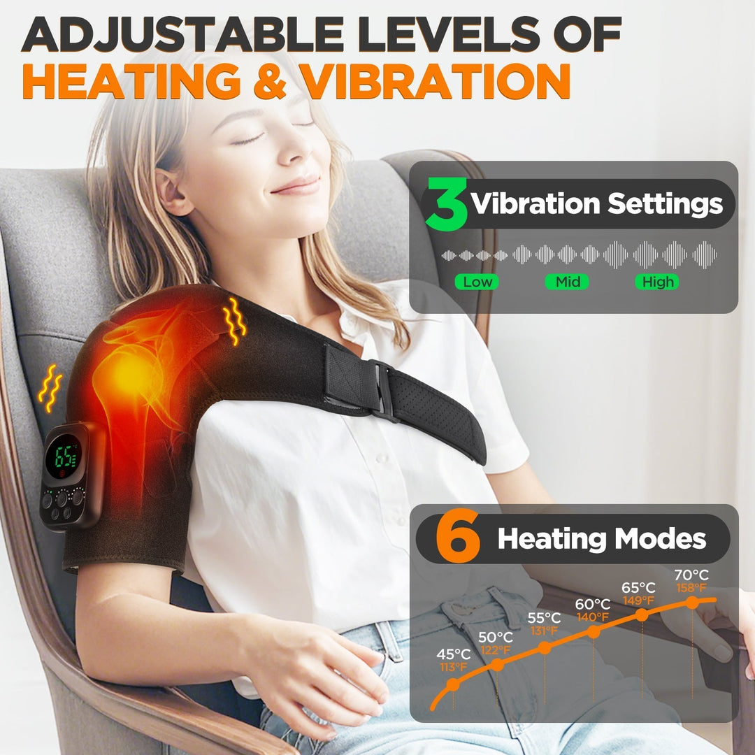 Wireless Shoulder Massage Device with Detachable Control Unit
