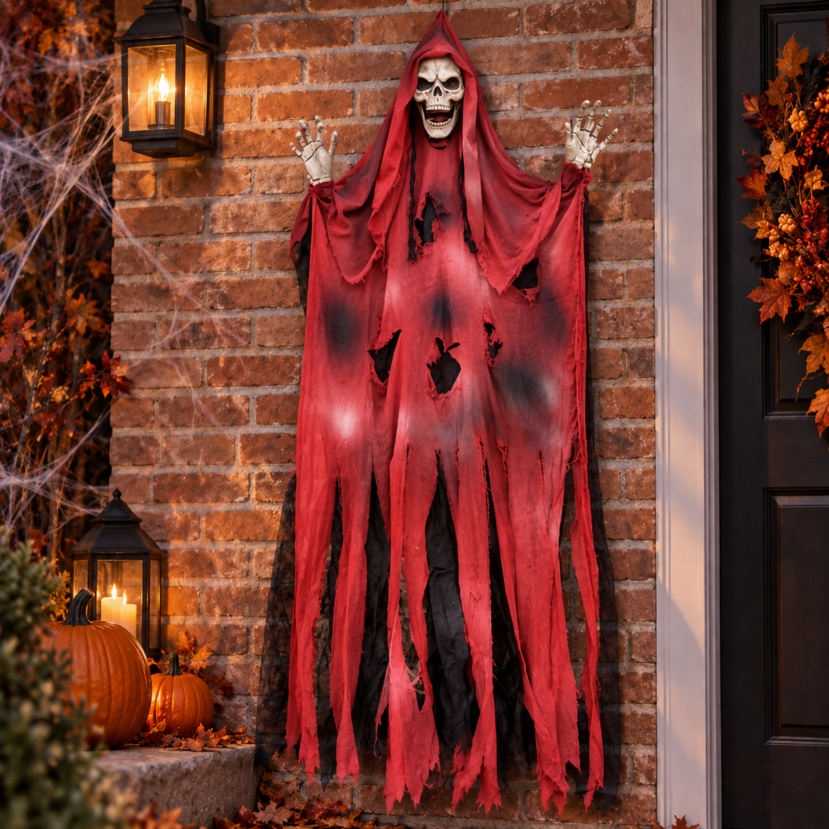 Hanging Skeleton Reaper Prop Haunted House Halloween Decoration
