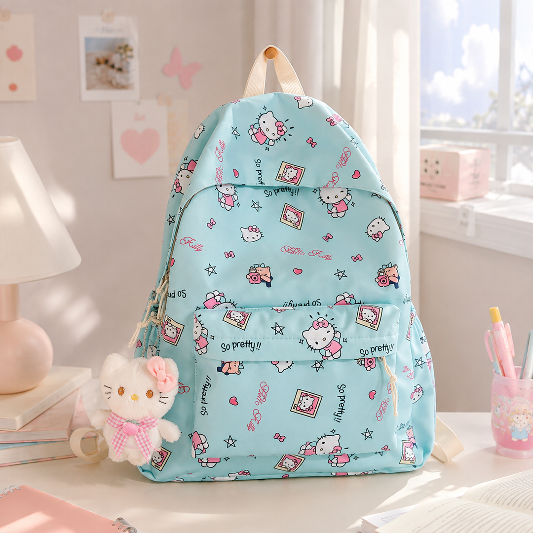 Girls Hello Kitty School Backpack, Large Capacity