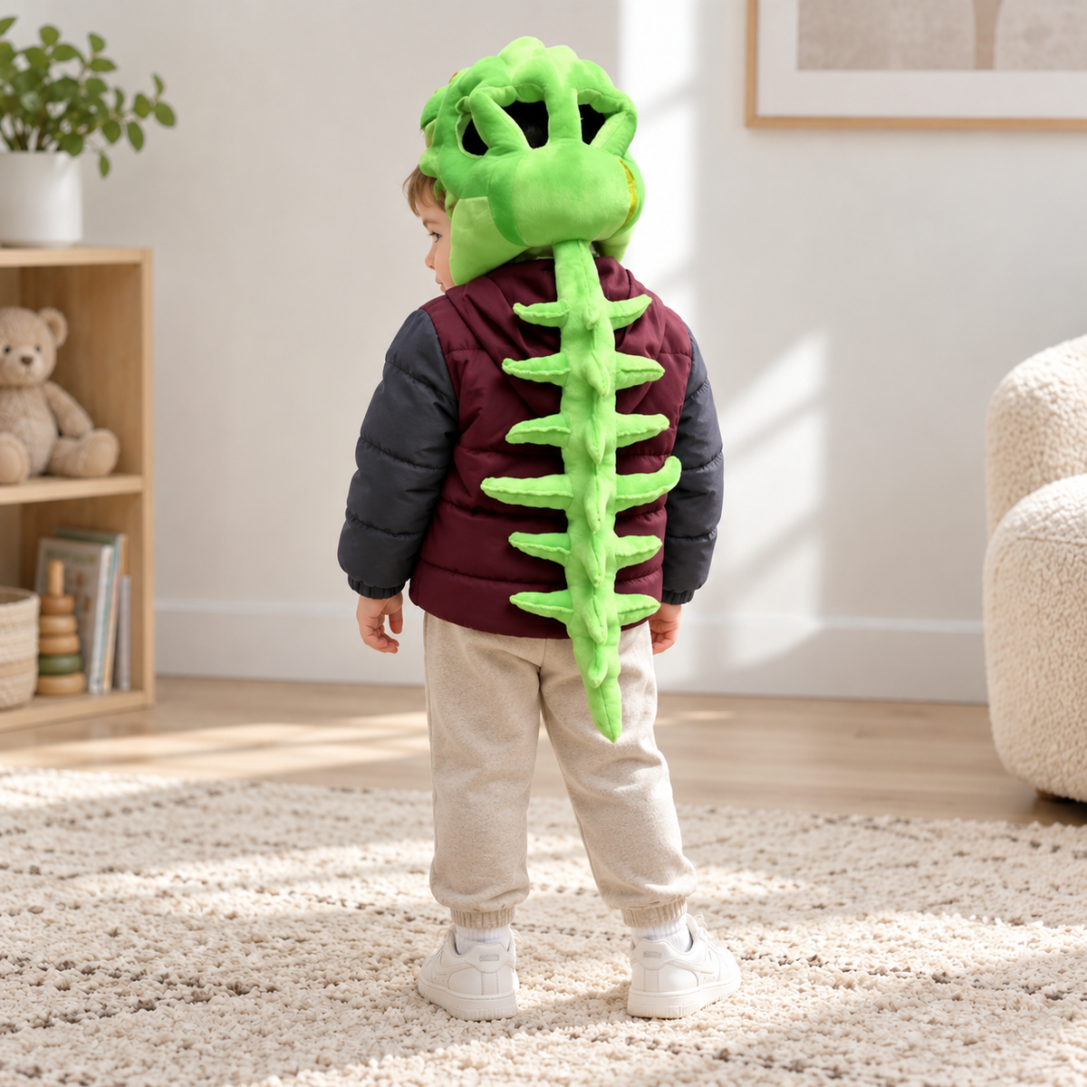Dinosaur Plush Exoskeleton Costume Kids and Adult Halloween Outfit