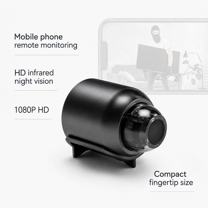 Small Wireless WiFi Security Cameras with Night Vision HD