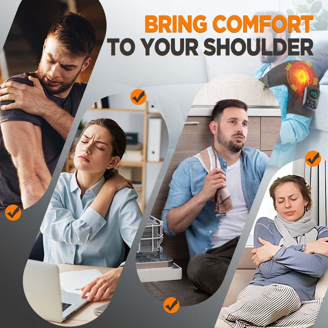 Wireless Shoulder Massage Device with Detachable Control Unit