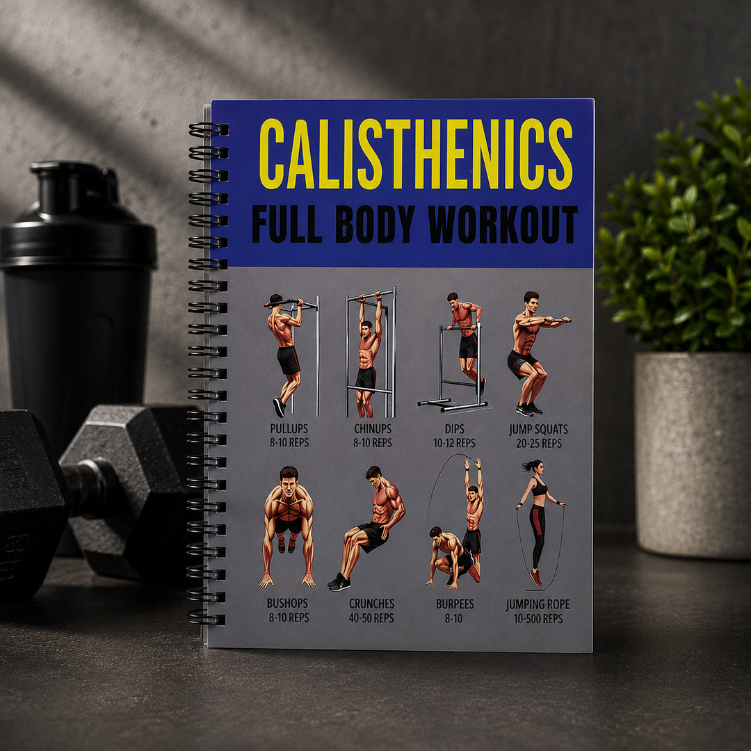 Calisthenics Workout Journal Bodyweight Training Log Daily Plan Exercise Book