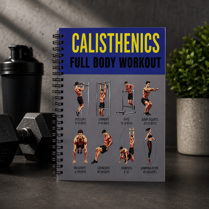 Calisthenics Workout Journal Bodyweight Training Log Daily Plan Exercise Book