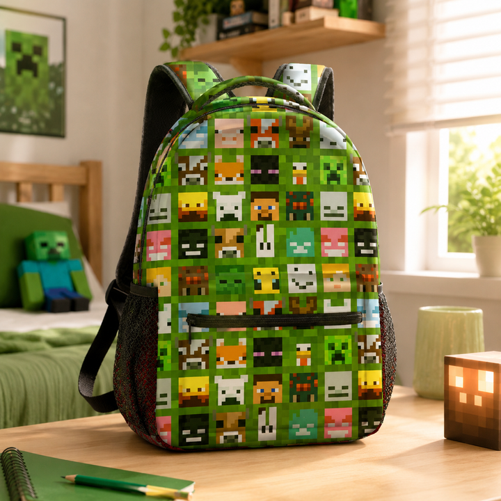 Minecraft Girls School Backpack, Grades 3-6 Lightweight Bookbag
