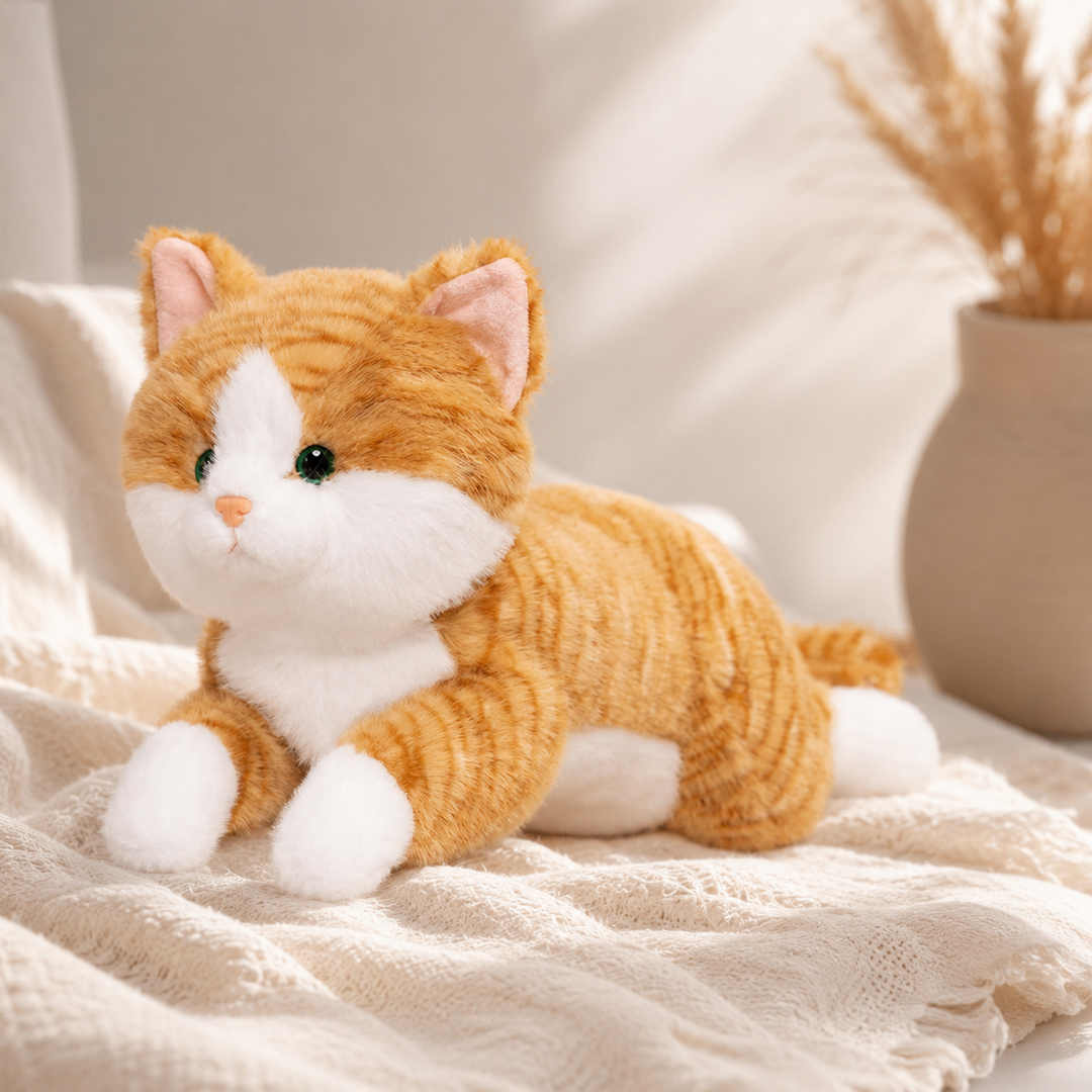 Lying Cat Plush Toy Soft Long Arm Kitten Pillow Kids Gift