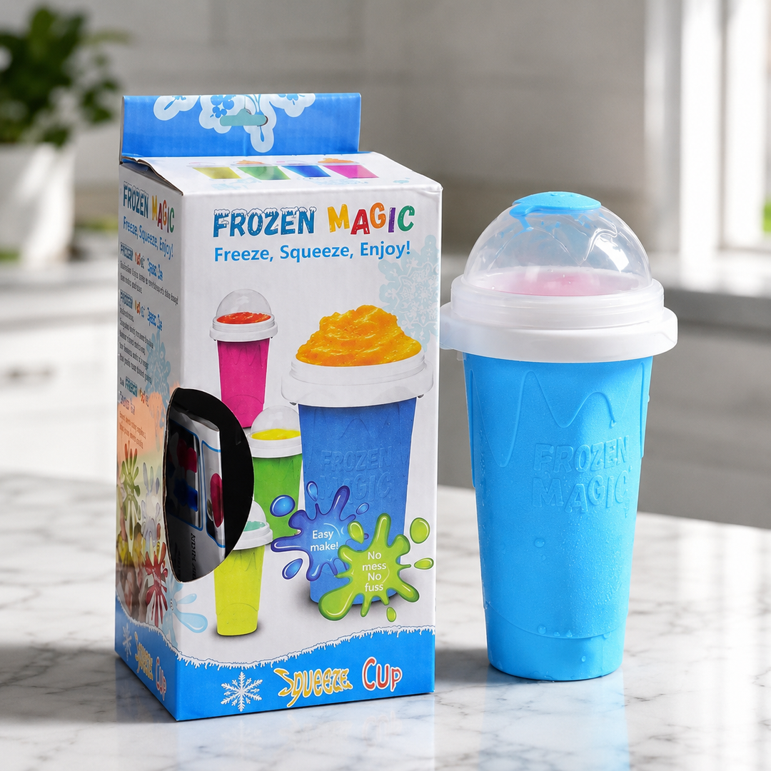 Slushy Maker Cup Portable Squeeze Bottle Quick Frozen Ice Cream Kids Gift