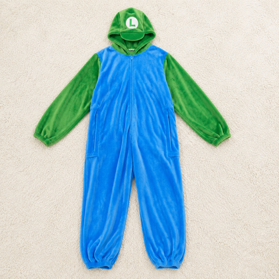 Mario and Luigi Kids Onesie Pajamas Cosplay Sleepwear