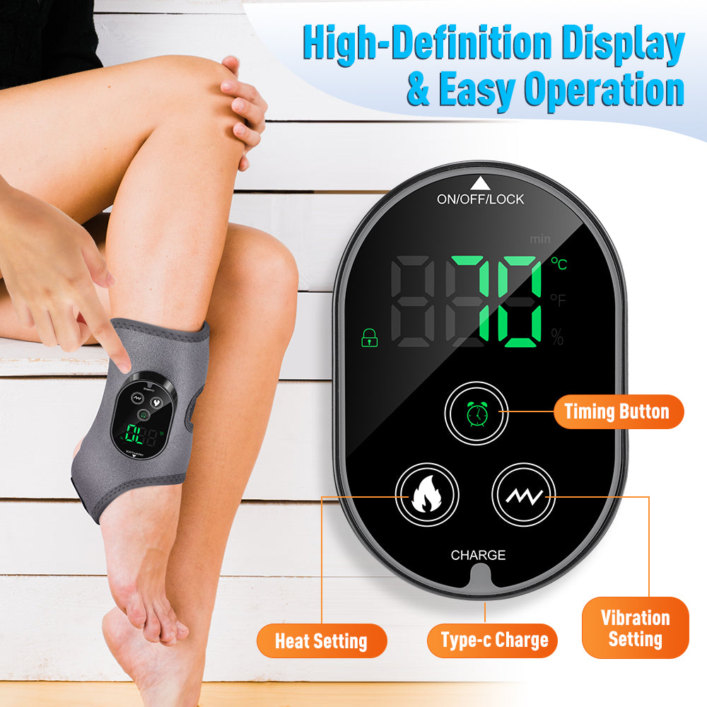 Cordless 4 in 1 Massage Pad for Elbow Knee Foot Ankle Relief
