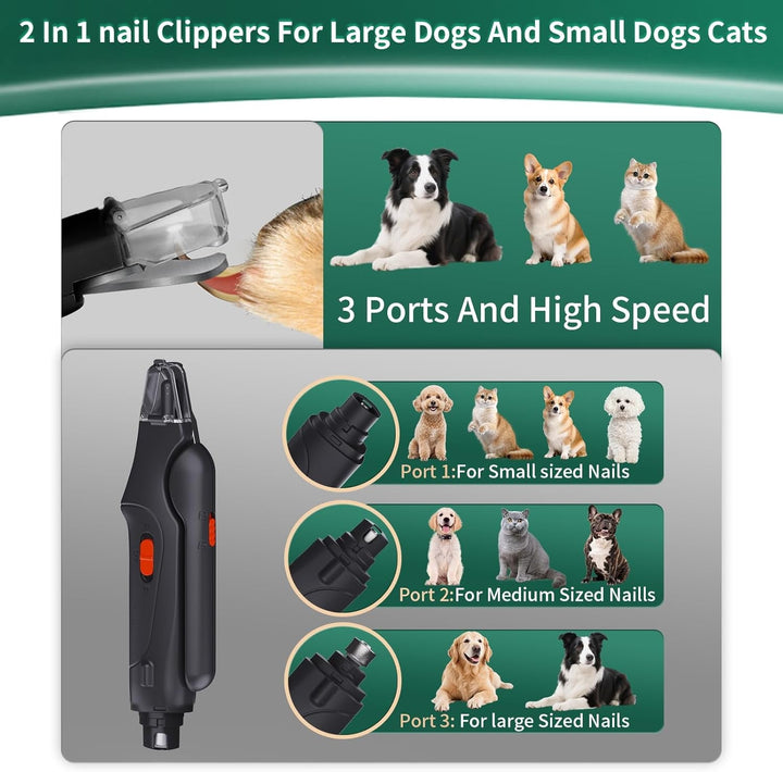 Cat Dog Nail Clippers Trimmers USB Rechargeable with LED Light