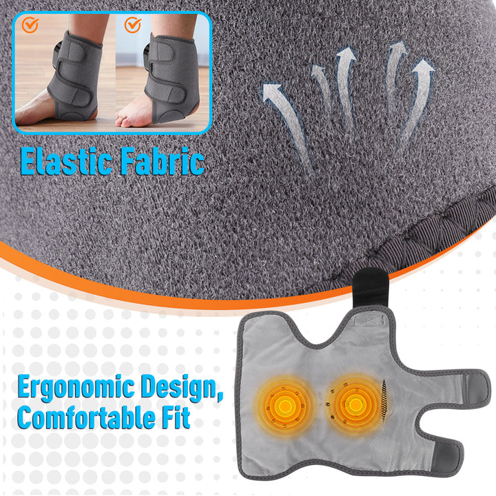Cordless 4 in 1 Massage Pad for Elbow Knee Foot Ankle Relief