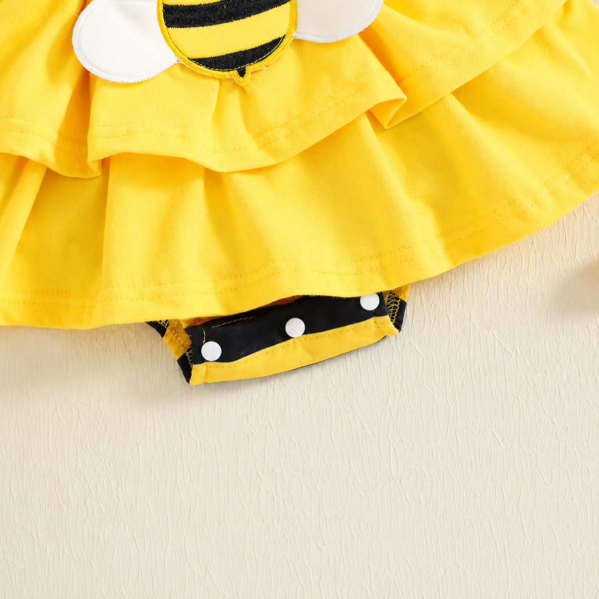 Baby Bee Costume Romper with Antenna Headband Photo Prop Outfit