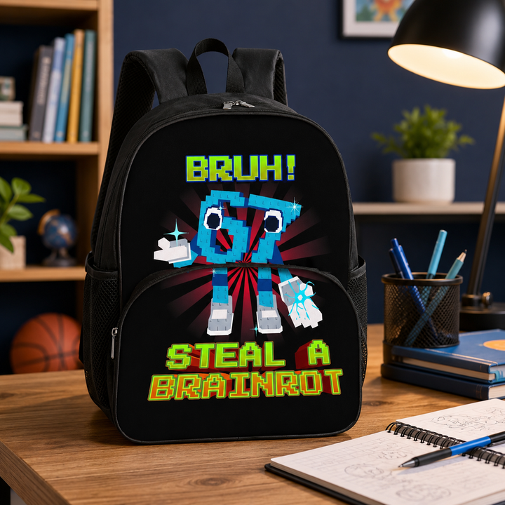 Six Seven 67 Kids Round Pocket School Backpack