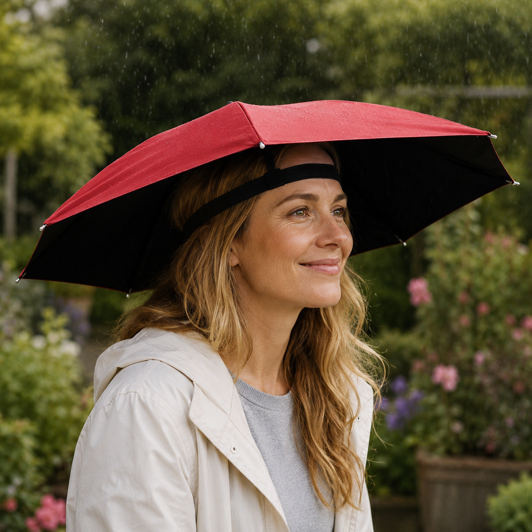Foldable Head Umbrella Hat Windproof Fishing Camping Beach Outdoor