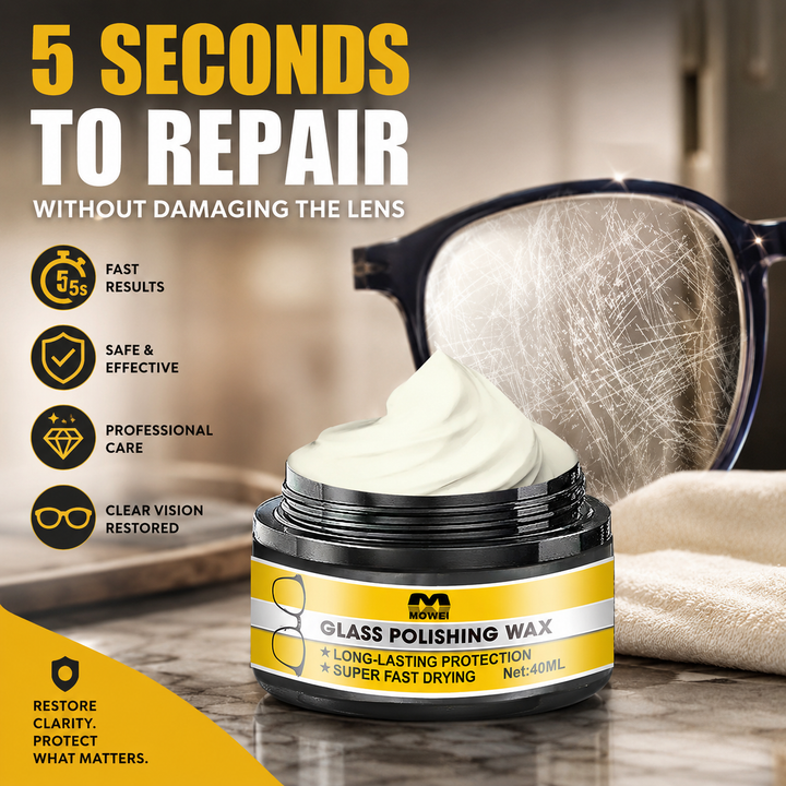 Glass &amp; Lens Scratch Repair Kit Polish Refinishing Agent Restores Clarity