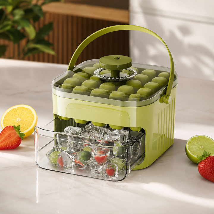 Ice Cube Tray Stackable 25 50 Grid Easy-Release Mold for Freezer Drawer