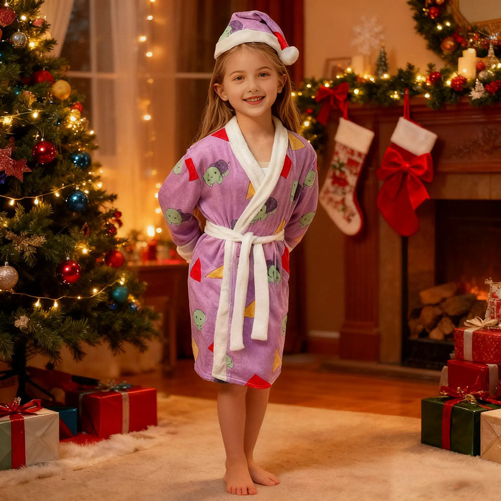 Pop Star Costume Robe Dress-up Suit with Santa Hat for Kids Adults
