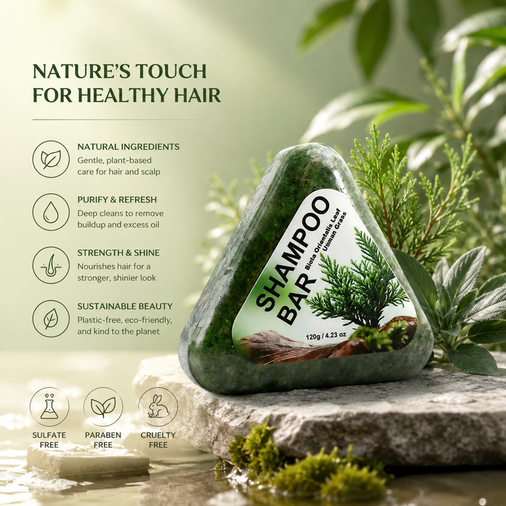 Shampoo Bar for Hair Growth Anti-Hair-Loss Oil Control Organic Natural Soap