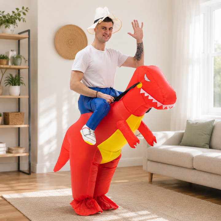 T-Rex Ride-On Inflatable Dinosaur Costume for Halloween