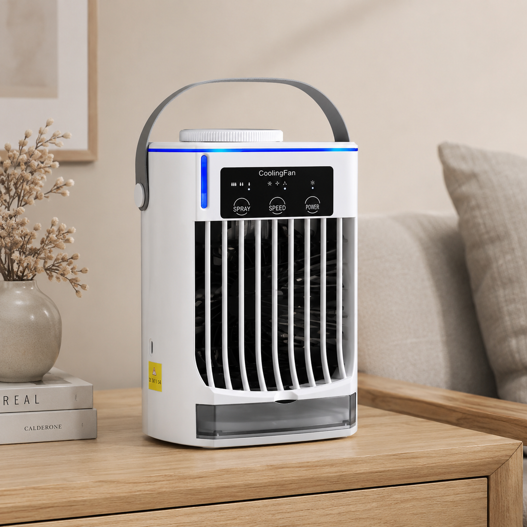 3-in-1 Fan Air Conditioner Humidifier Mini Cooler LED Office Home Desk