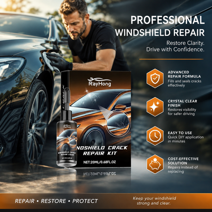 Windshield Crack Repair Resin Car Window Chip Glass Curing Fluid Restore Kit