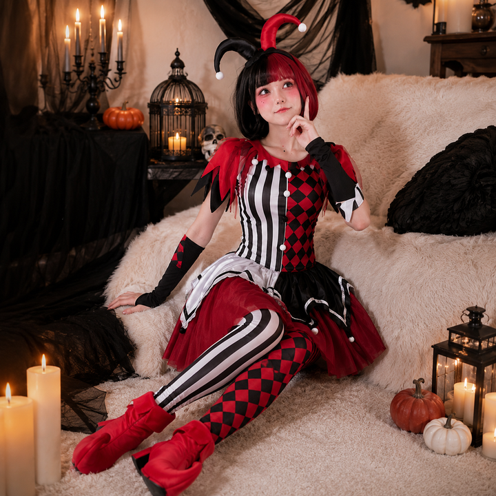 Harley Quinn Dress Costume for Women Halloween Costume