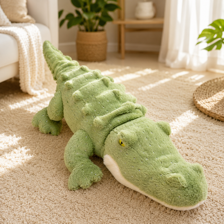 Soft Crocodile Plush Fluffy Green Alligator Kids Gift