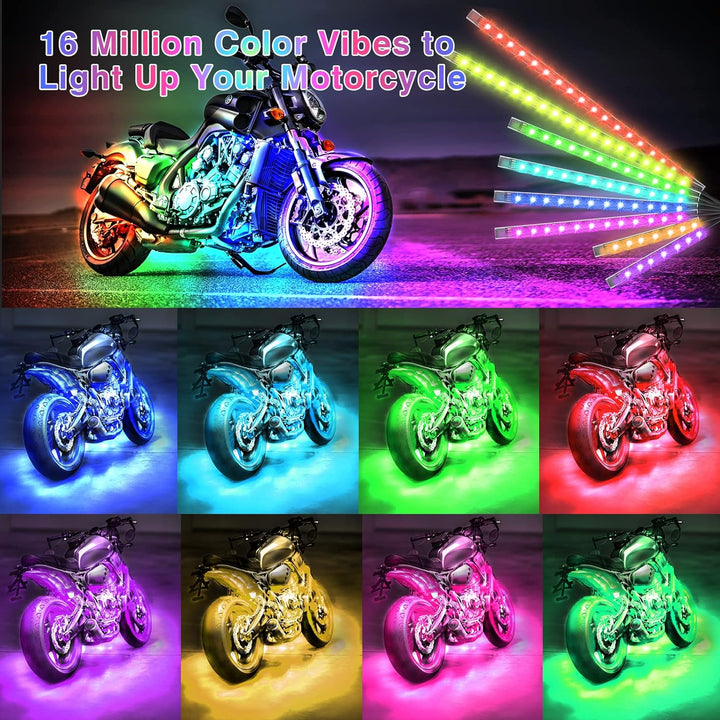 12pcs Motorcycle LED Light Kit Brake Light Turn Signal Set