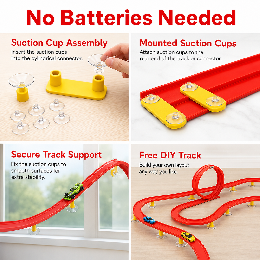 Race Track Toy Set with Twistable Tracks for Creative Racing Play