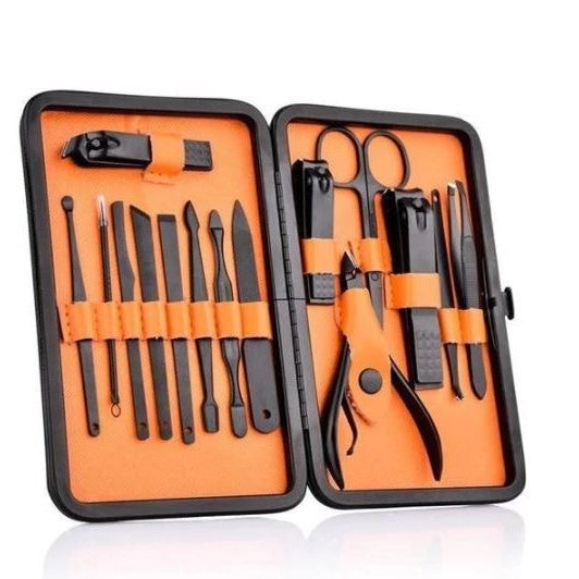 15 Piece Manicure Set Travel Case Nail Care Tools