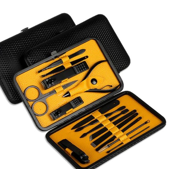 15 Piece Manicure Set Travel Case Nail Care Tools