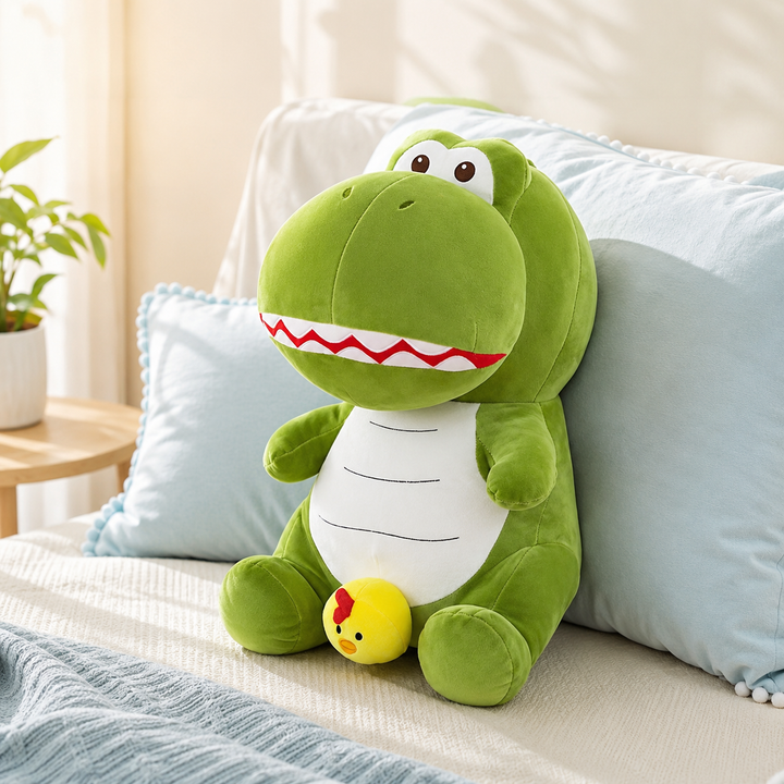 Green Chick Dinosaur Plush Toy Quirky Holiday Prank Gift Idea