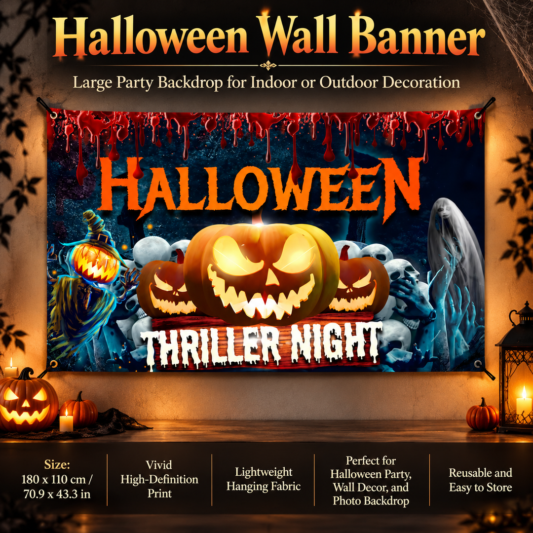 Halloween Wall Tapestry Day of the Dead Banner Party Backdrop Decor