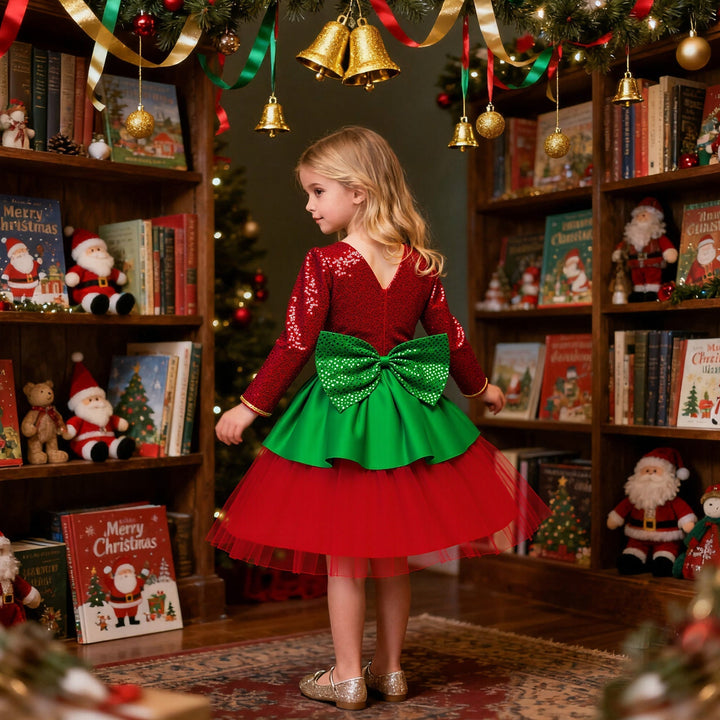 Girls Ball Gown Dress with Magnetic Socks