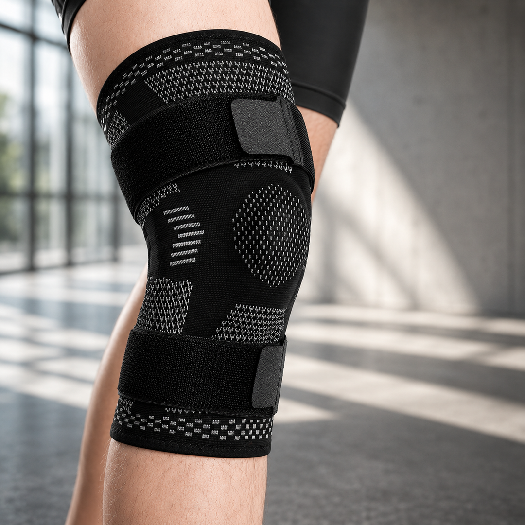 Compression Knee Brace Side Stabilizers Patella Gel Support Sleeve Sports