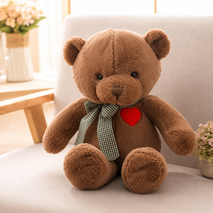 Lovely Teddy Bear Plush Soft Bear Heart Valentine Kids Gift