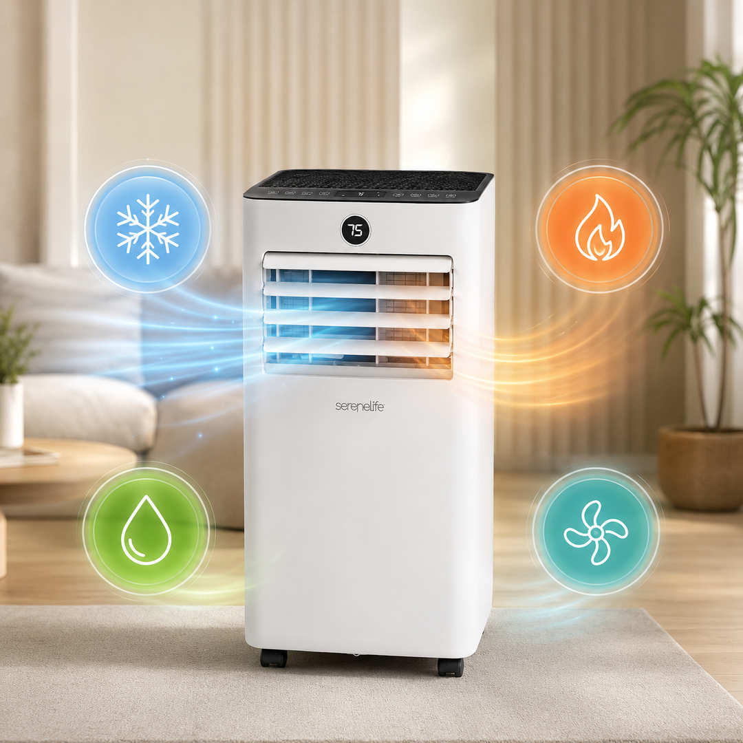 8000 BTU Portable Air Conditioner Heater WiFi Mini Dehumidifier Fan