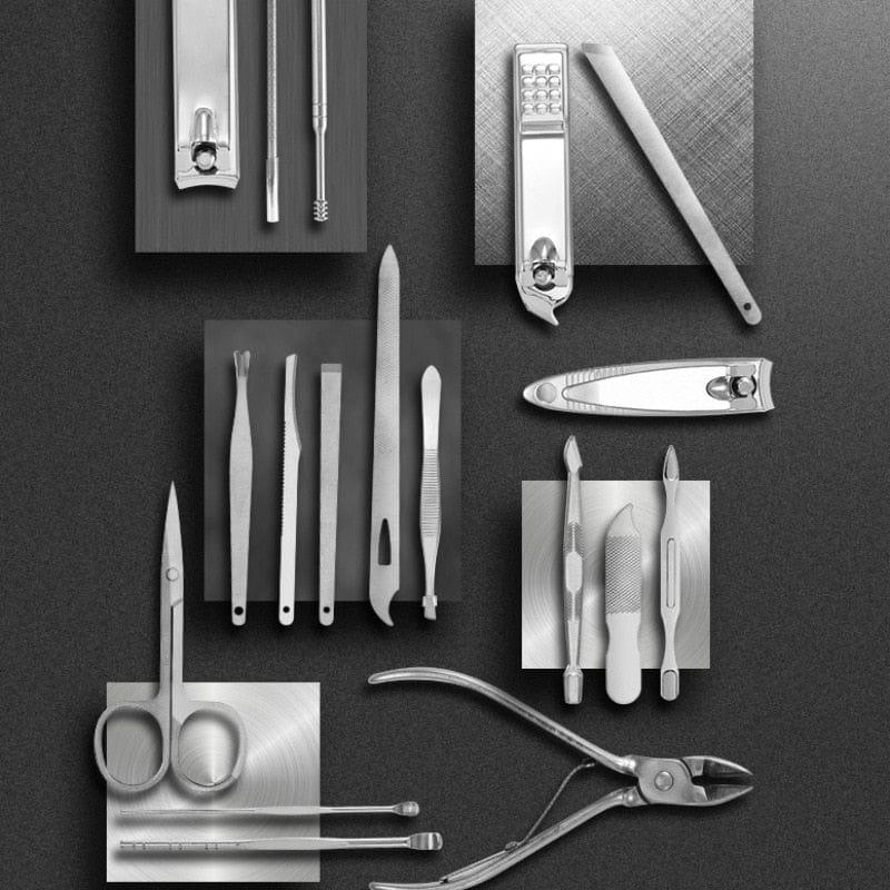 19 in 1 Nail Clipper Manicure Set Stainless Steel Tools Kit