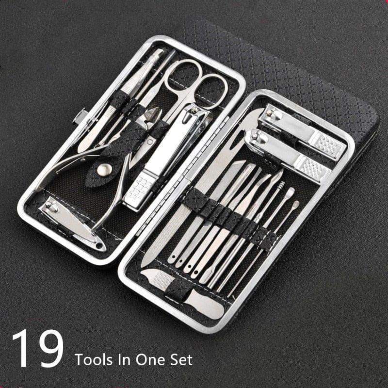 19 in 1 Nail Clipper Manicure Set Stainless Steel Tools Kit