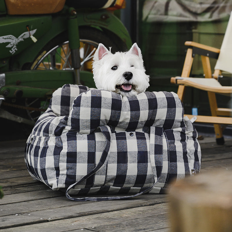 Pet Carrier Bed with Cushion and Shoulder Strap for Dogs and Cats