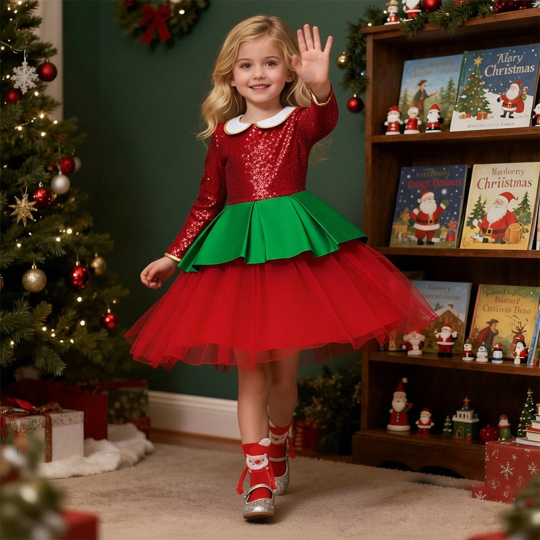 Girls Ball Gown Dress with Magnetic Socks
