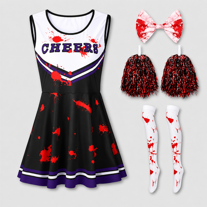 Zombie Cheerleader Costume Halloween Costume for Girls