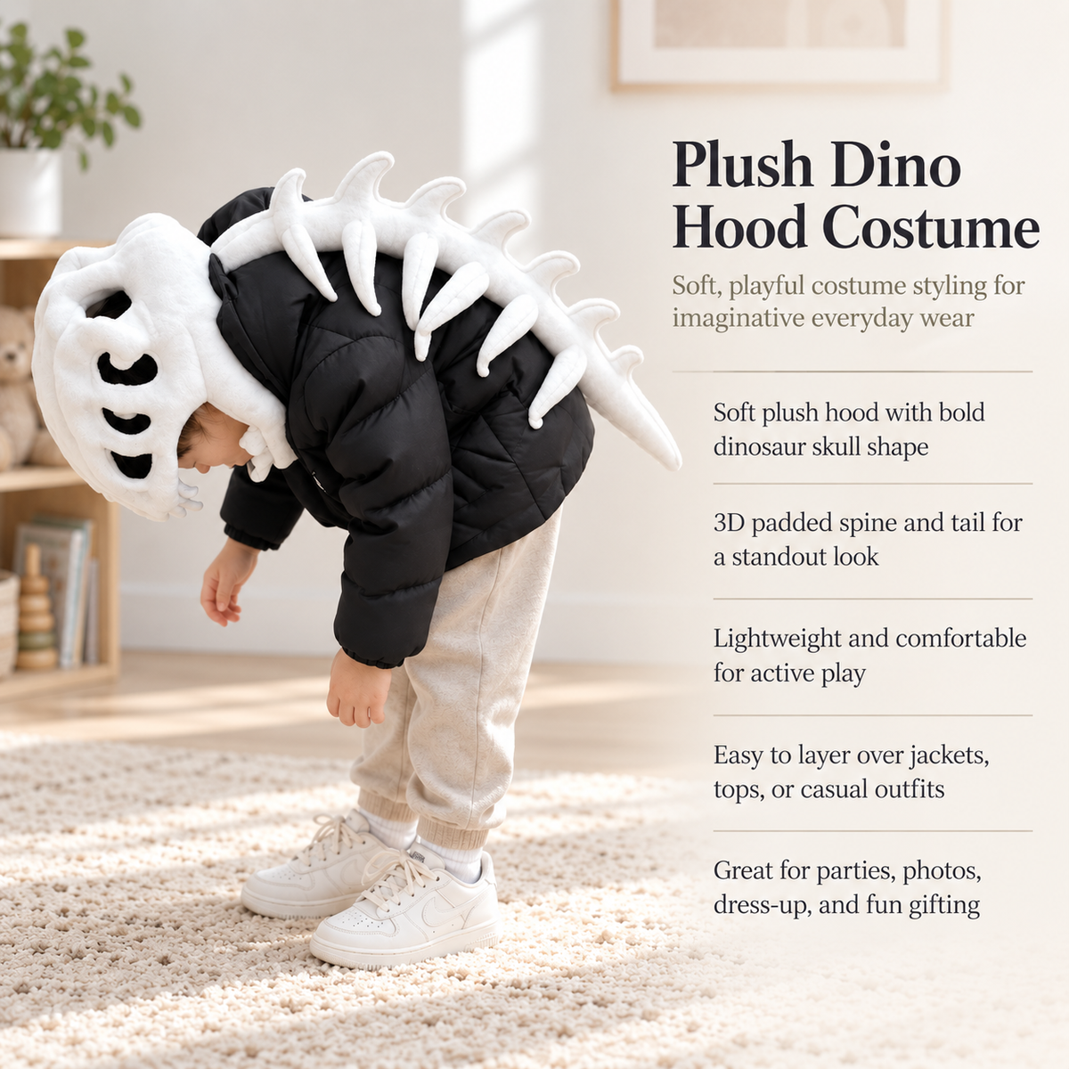 Dinosaur Plush Exoskeleton Costume Kids and Adult Halloween Outfit