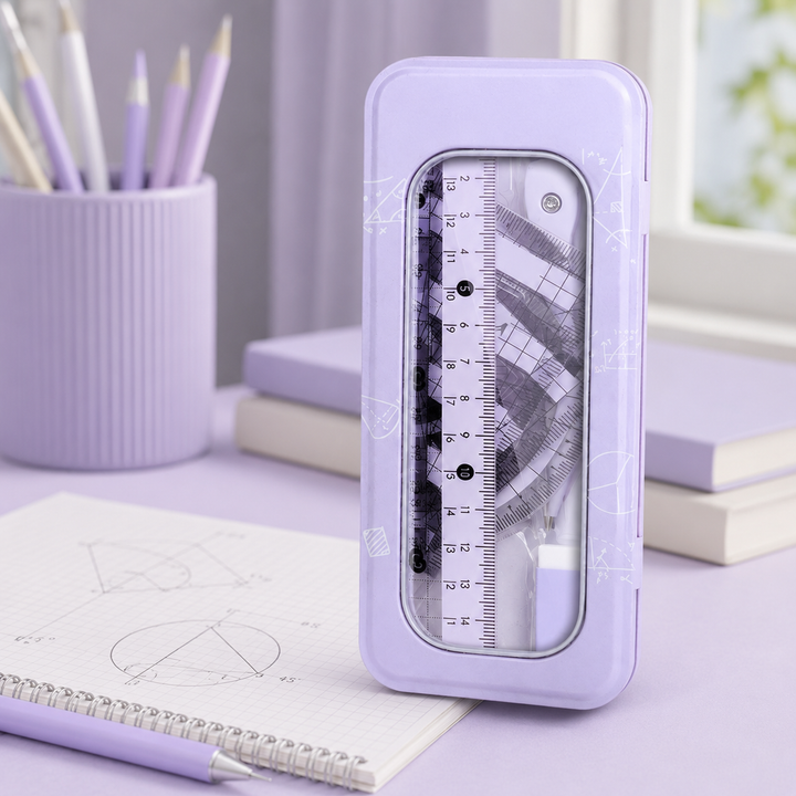 8 Piece Compass and Ruler Set for Students